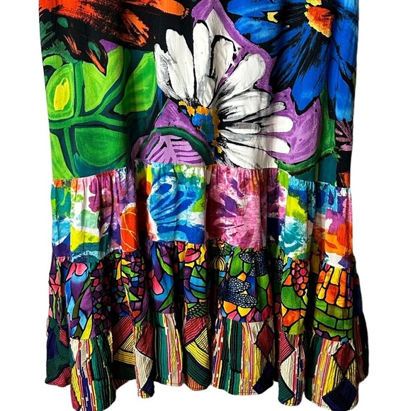 Jams World Hattie Flower Vibes 50 Years‎ Dress Size Small 100% Rayon Hawaii - Picture 3 of 12